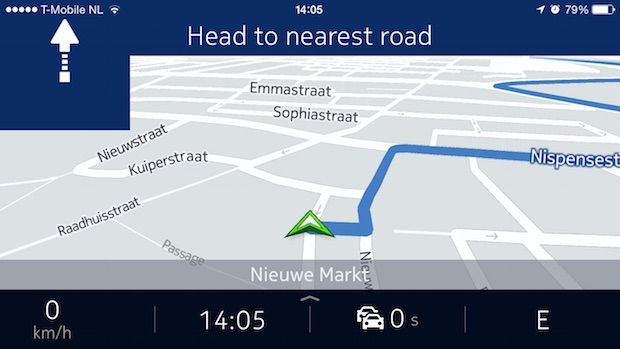 De HERE-app van Nokia.