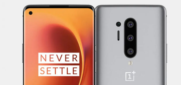 De meest voorkomende render van de OnePlus 8