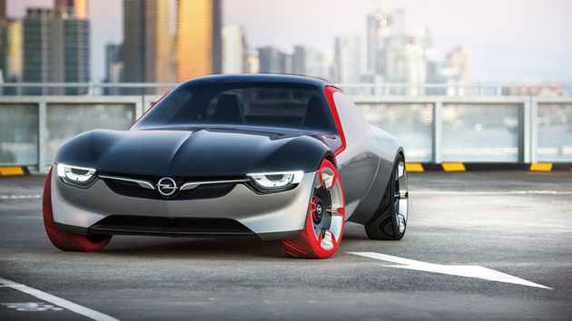 De Opel GT Concept onthuld op de 86e Internationale Autoshow van Gen\u00e8ve in 2016
