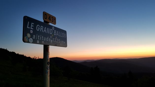 Col du Grand Ballon tijdens zonsondergang