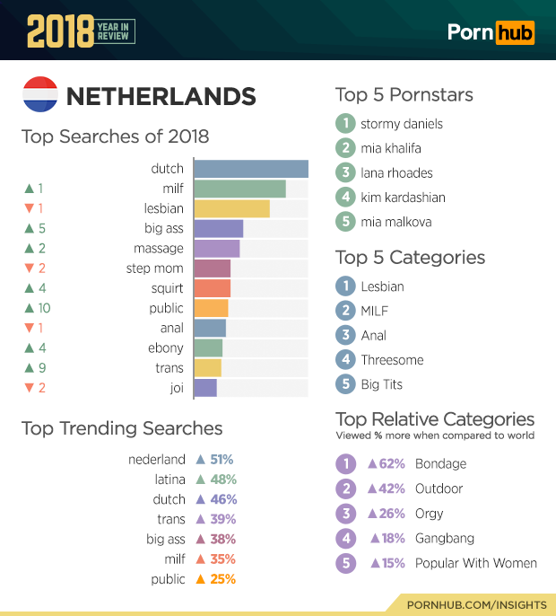 <i>Pornhub cijfers uit Nederland.</i>