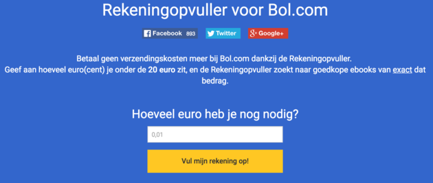 Rekeningopvuller van Bol.com