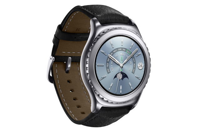 <em>De platina variant van de Gear S2 Classic<\/em>.