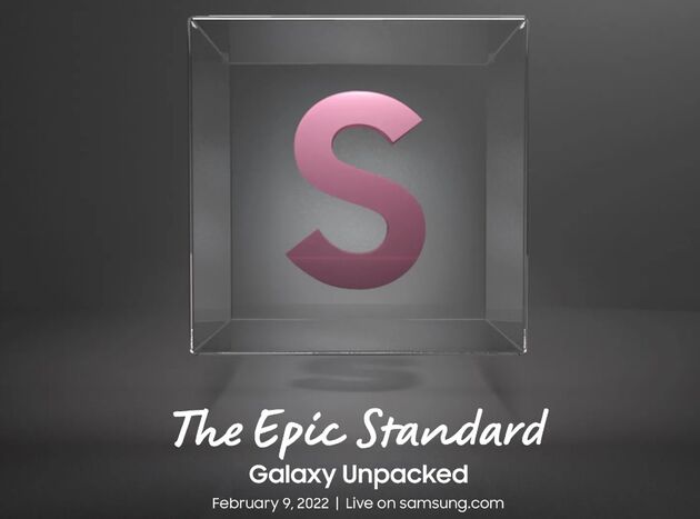 De uitnodiging voor de online presentatie van de Galaxy S22 series