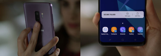 Galaxy S9 `dedicated finerprint` en secure folder