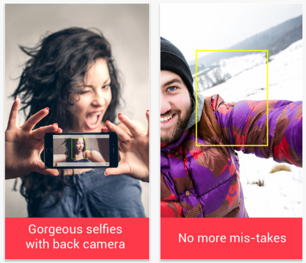 De app SelfieX helpt je met het maken van een perfecte selfie met de frontcamera