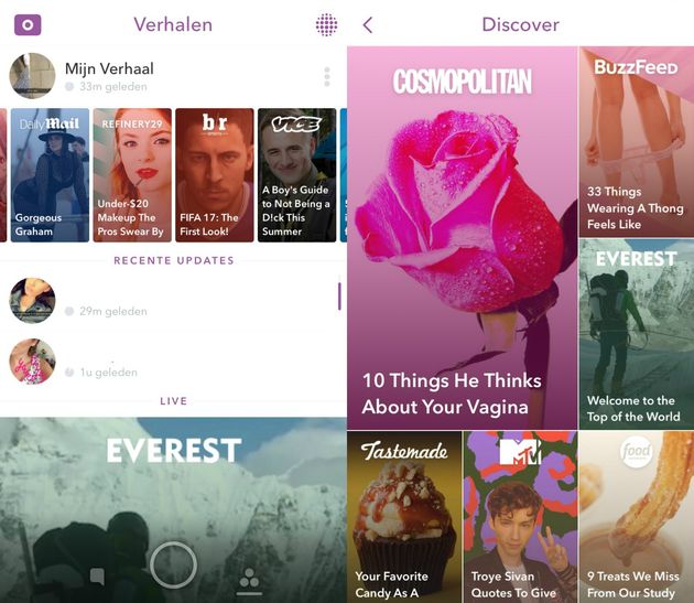 Zo zien je recente updates en je discover-scherm er nu uit!