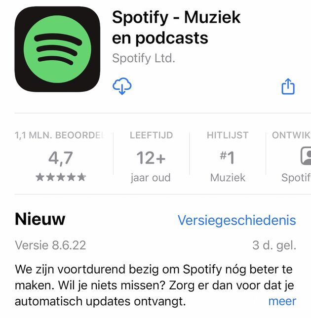 Spotify moet voor elk abonnement het eerste jaar 30 procent provisie aan Apple betalen.