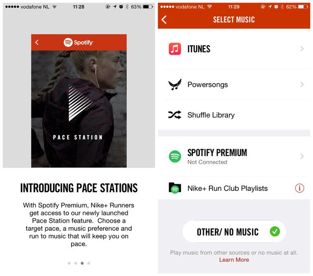Ook is in deze update Nike Pace Stations ge\u00efntegreerd.