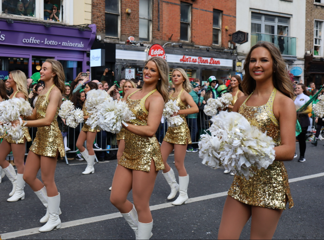 St Patricks Day cheerleaders