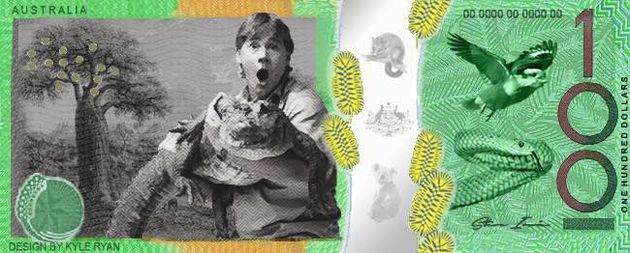 Steve Irwin op het voorgestelde geld. <em>Afbeelding \u00a9<\/em><em> Kyle Ryan<\/em>