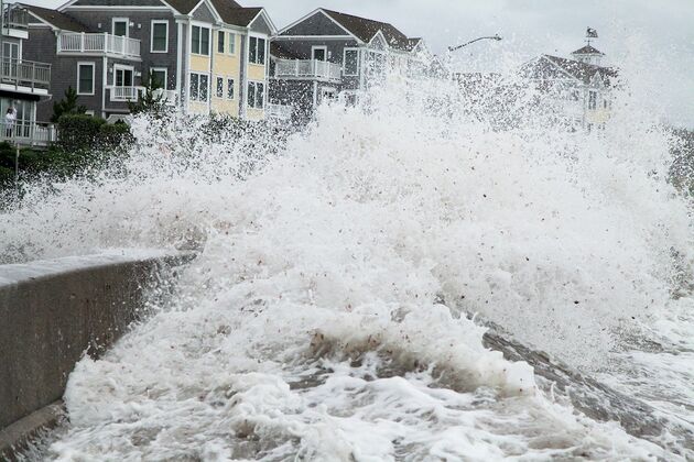 De stormvloed die door een orkaan veroorzaakt wordt, kan verwoestende schade aanrichten.