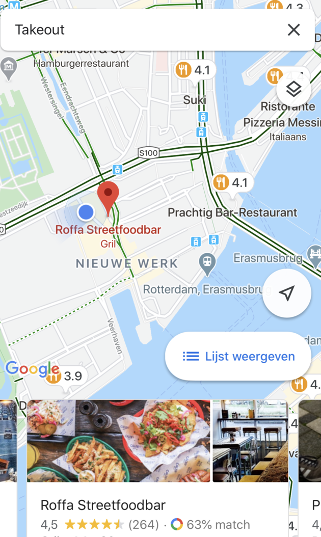 Takeout Google Maps