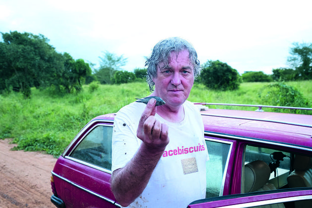 <i>James May in Mozambique.</i>