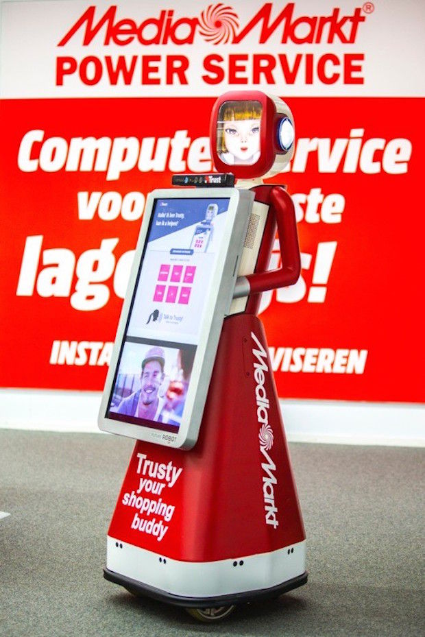 Deze robot kun je tegenkomen in Media Markt Rotterdam Centrum.