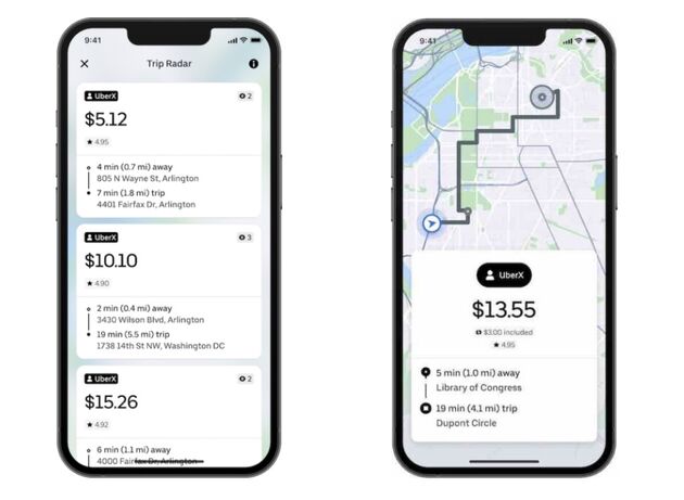Uber rolt in de VS binnenkort `Upfront fares` uit. (Afbeelding: Uber)