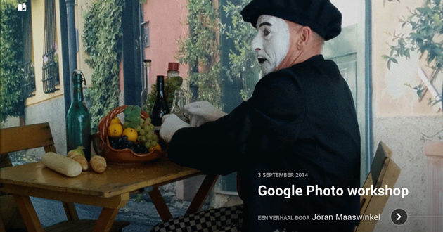 Verhalen maken met Google Photo