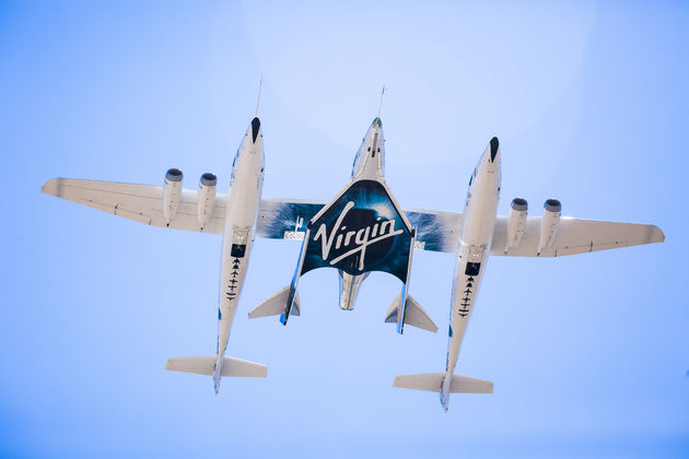 <em>VSS Unity op weg naar de ruimtePhoto: Virgin Galactic<\/em>