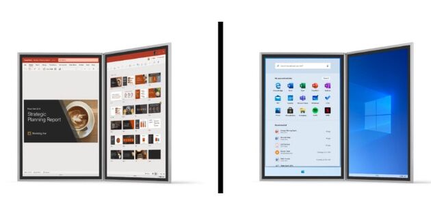 Windows 10X was oorspronkelijk bedoeld voor systemen met twee beeldschermen