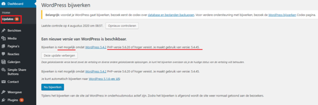 wordpress-bijwerken