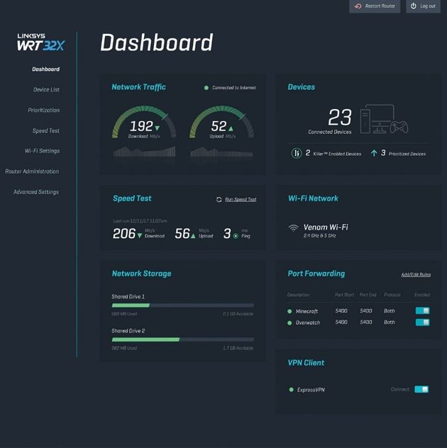 <i>Software dashboard</i>